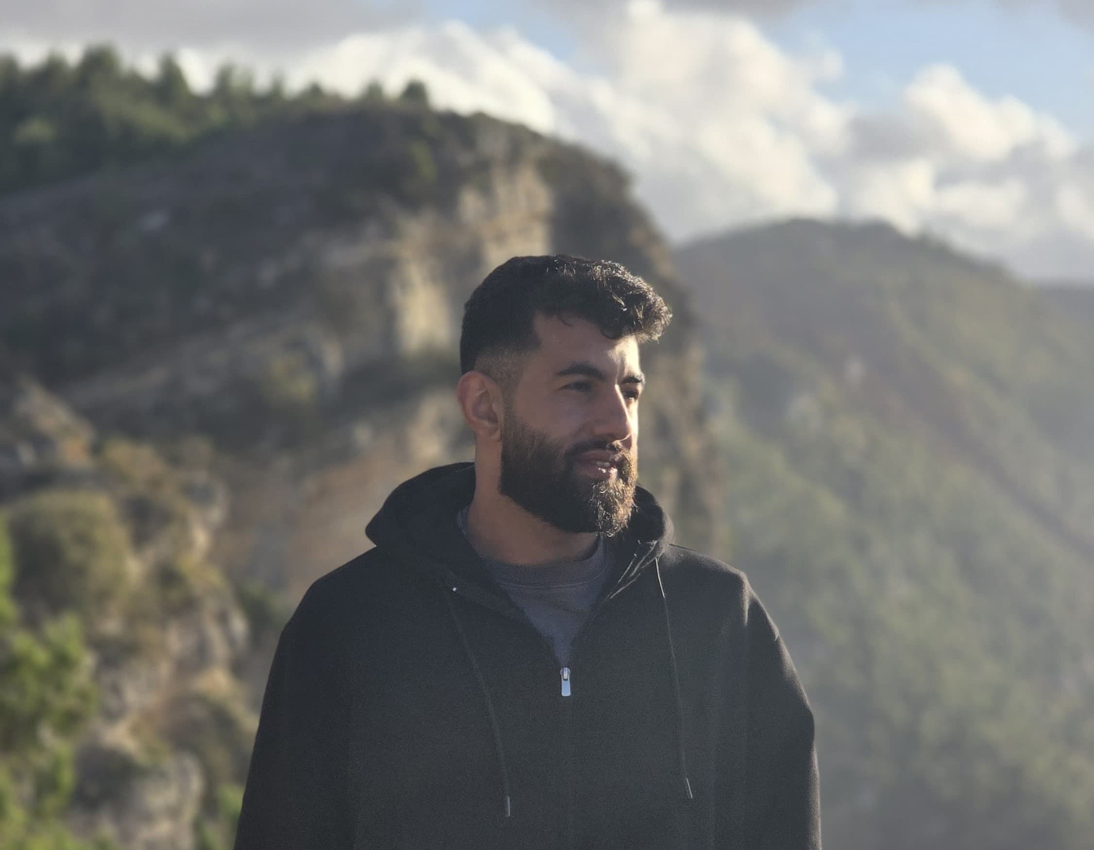 Mahmoud Baderaldin in the mountains of Lebanon